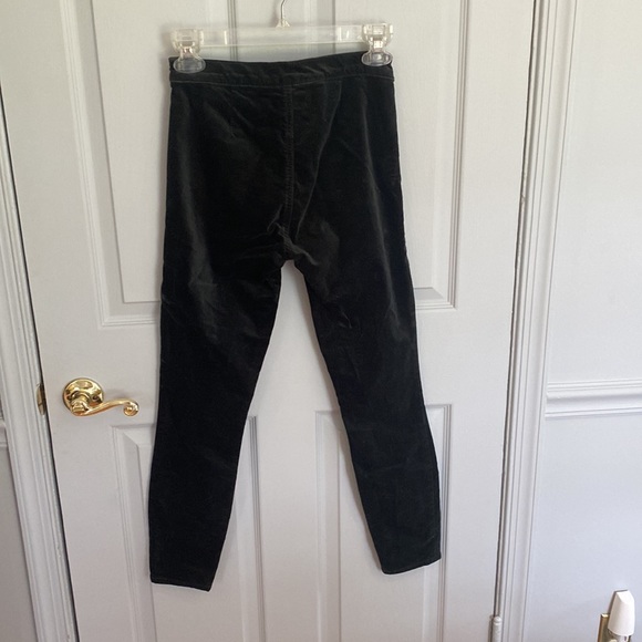 GAP Side Zip Velvet Legging in Dark Green - Picture 3 of 3